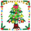 Arbre de Noël en feutre bricolage pour enfants, arbre de Noël en feutre éclairé 3,8 pi, 33 pièces ornements suspendus arbre de Noël pour enfants