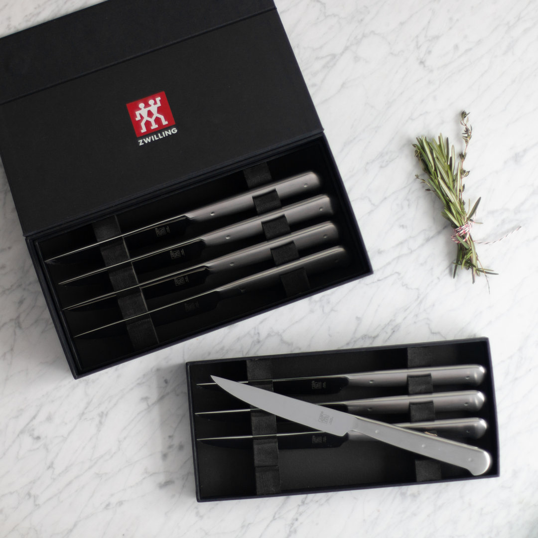 ZWILLING Porterhouse Razor-Sharp Steak Knife Set of 8 with Black Presentation Case, Gift Set