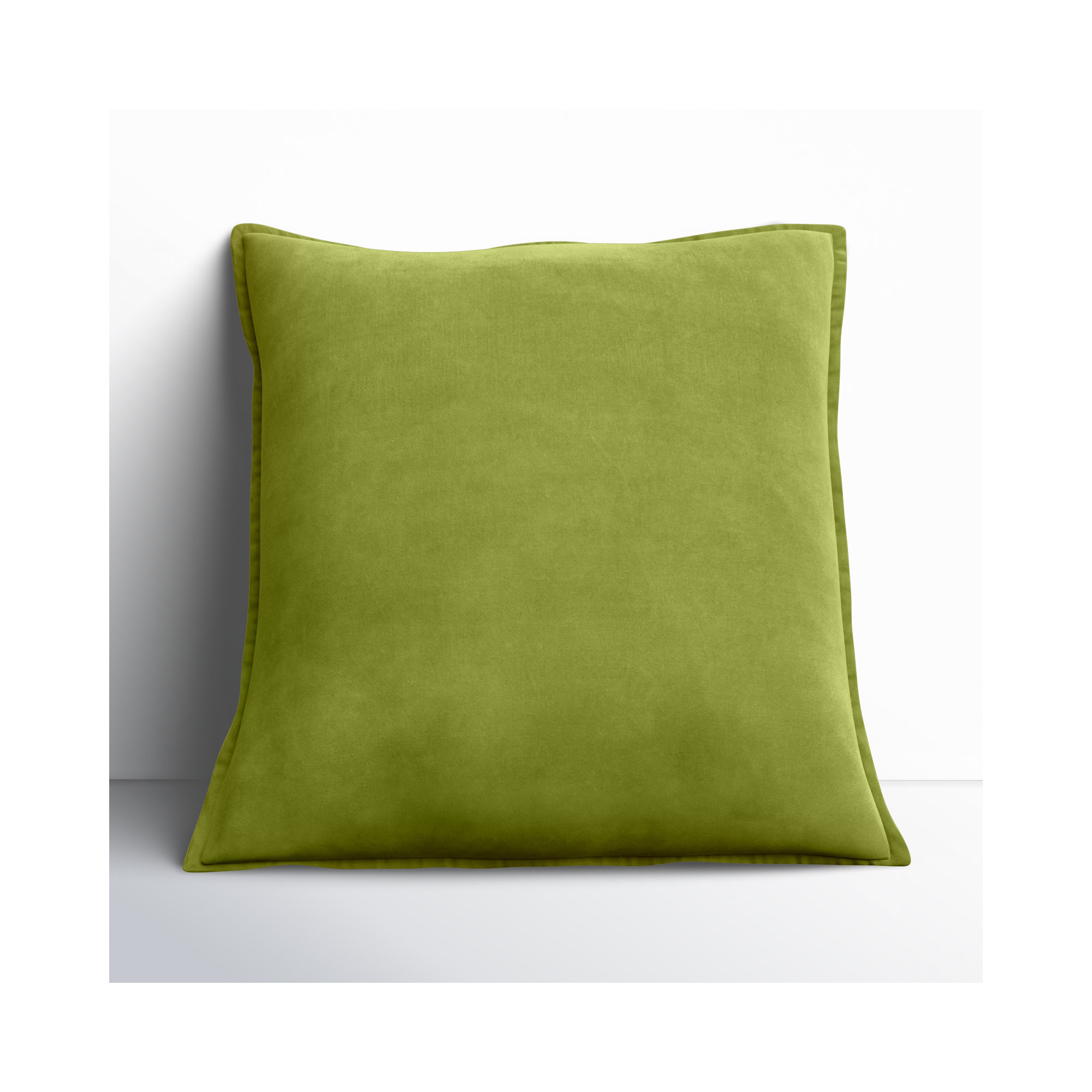 Edgar 100% Cotton Throw Pillow, 20"H x 20"W, Grass Green, Down