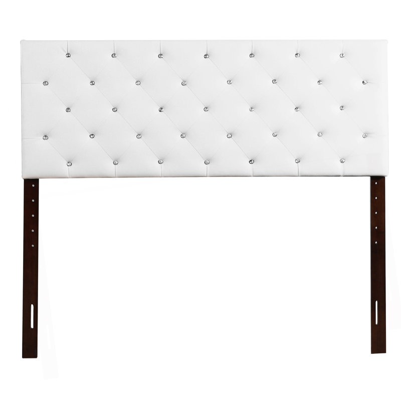 Tête de lit réglable polyvalente blanche, Lit double, Blanc
