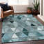 Tapis bleu sarcelle lavable à la machine Premium Prisco-185554899
