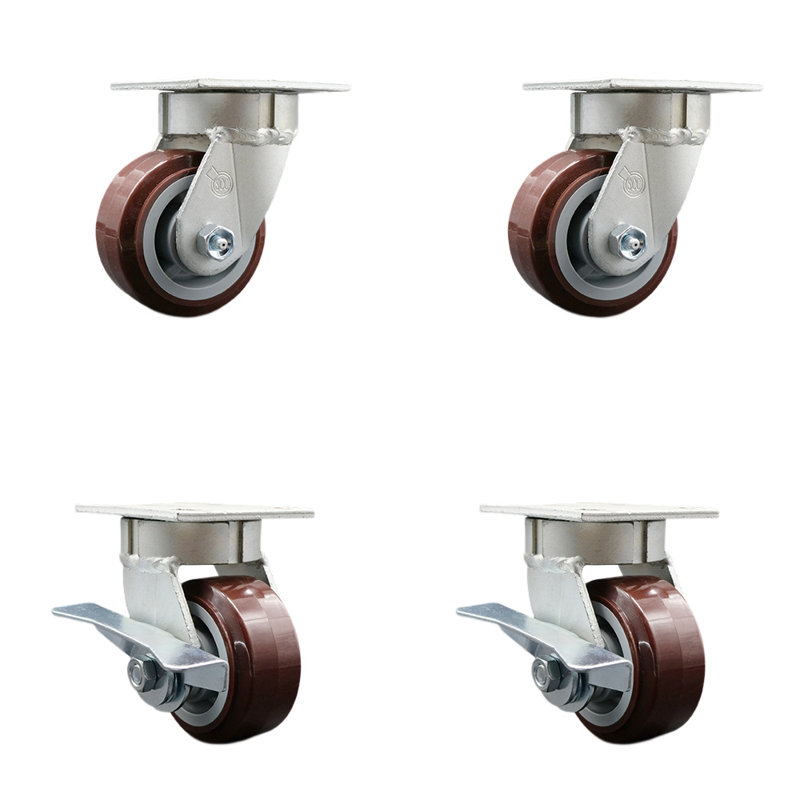Kingpinless Poly on Polyolefin Swivel Caster