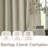 Burlap Look Rod Pocket Linen Textured Curtains-308455433-308455435