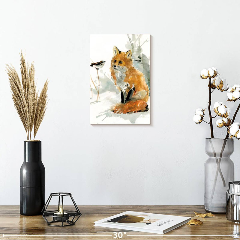 Brampt Fox And Friend, 12" H x 8" W