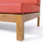 BANC D'ANGLE EN X AVEC TABLE BASSE, ROUGE