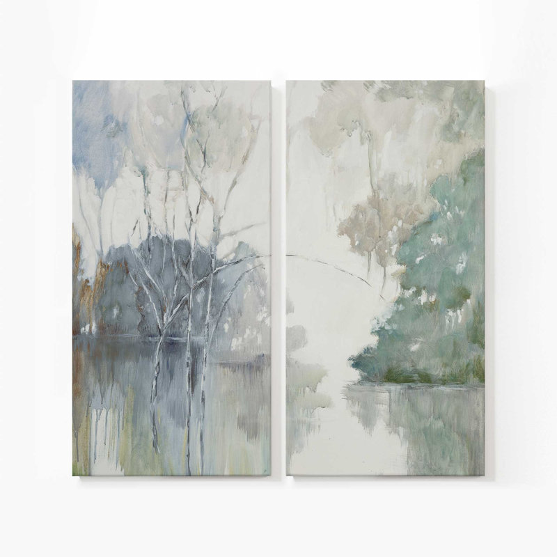 Impression de paysage aquatique tranquille,, Toile tendue, H 72 po x l 72 po x P 1,25 po, 2