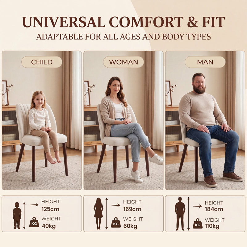 Upholstered Dining Chair, Beige