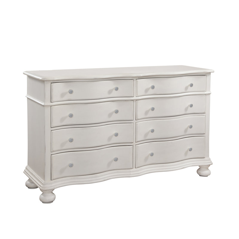 66 " W 8 - Drawer Dresser, Dove White