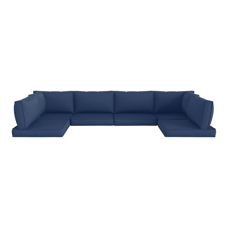 Ensemble de 14 coussins modulaires d'extérieur 14 pièces, coussins de siège avec housses à fermeture à glissière pour meubles de patio