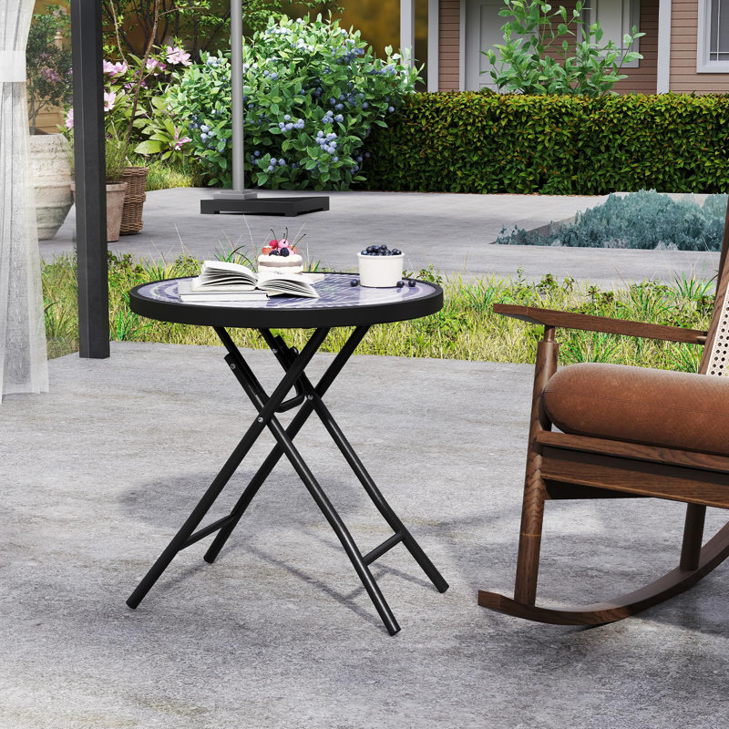 Glass Top End Table