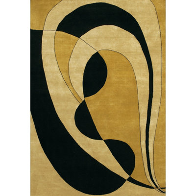 Tapis de laine doré/jaune Caines