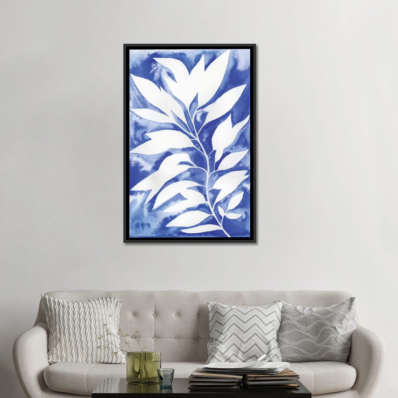 «Ink Blot Vine I», reproduction sur toile, H 26 po x l 18 po x P 1,5 po, Toile avec cadre noir, Pas de tapis