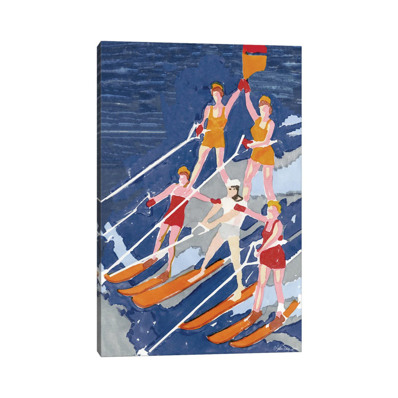 Water Ski Show III by Stellar Design Studio - Wrapped Canvas Gallery-Wrapped Canvas Giclée, 20.32 cm H x 30.48 cm W