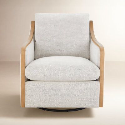 Grayton Oversized Upholstered Swivel Barrel Chair