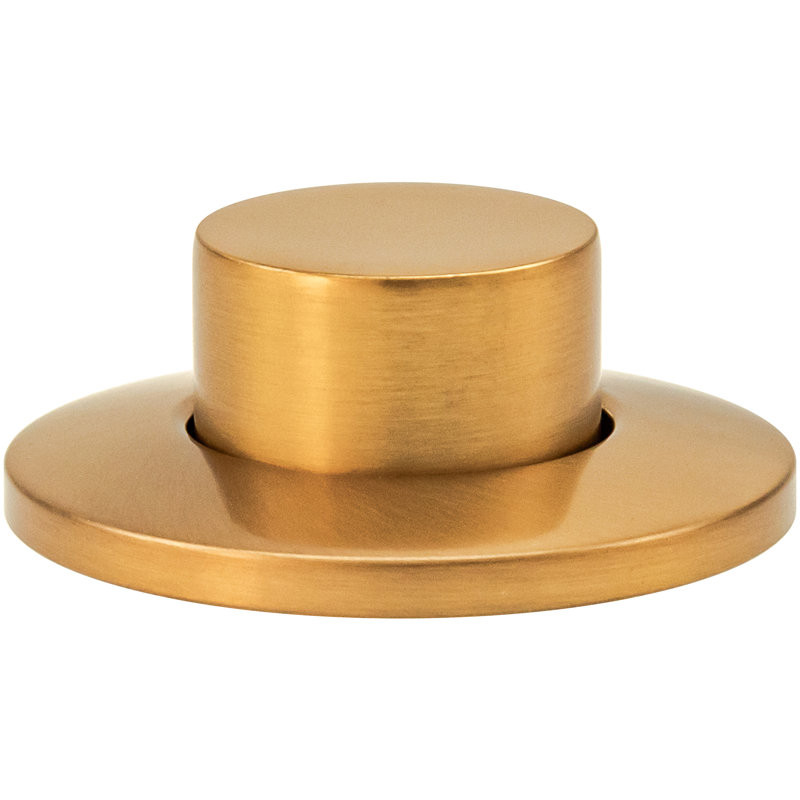 Sink Top Waste Disposal Air Switch and Dual Outlet Control Box, Raised Button, Brushed Bronze
