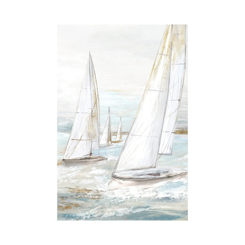 Windswept Sails II par Eva Watts - Giclée sur toile tendue avec châssis, H 26 po x l 18 po x 1,5 po