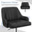 George Bar Stools Set of 2, Adjustable Swivel Barstools, Faux Leather Bar Chairs, Upholstered Counter Height with High Backrest Stool for Kitchen Island, Black-69536611