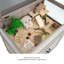 Clear Acrylic Small Animal Cage with Storage Cabinet and Pull-Out Tray