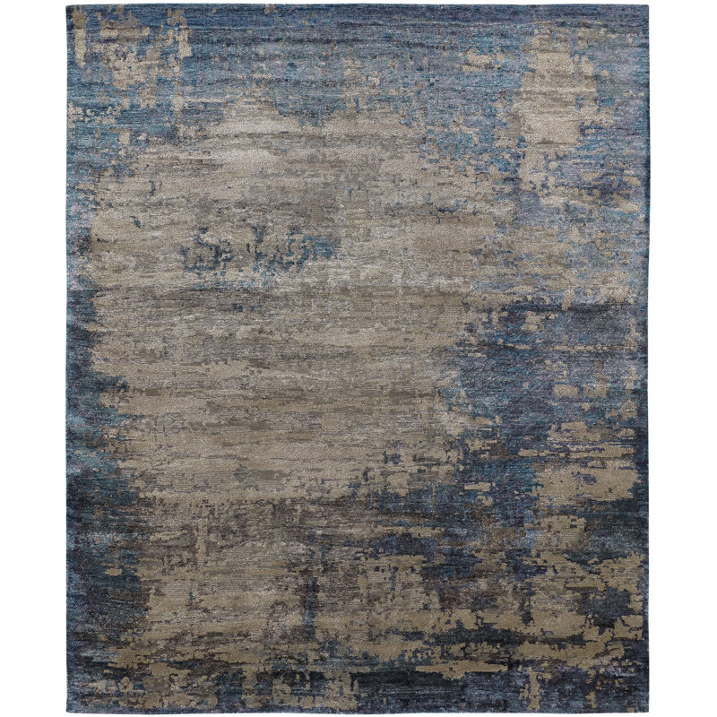 Hand Knotted Area Rug, Rectangle 2' x 3'