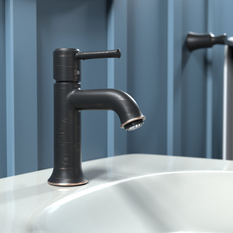 Hansgrohe Talis C Single-Hole Bathroom Faucet 80 with Drain Assembly, Rubbed Bronze