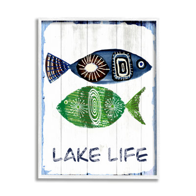 «Lake Life», motif de formes de poisson patiné par Jadei, impression
