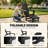 Folding Adirondack Chair Set Of 2, Hdpe Fire Pit Chair With Retractable Ottoman And Cup Holder, All-weather Outdoor Lounge Chairs For Patio, Garden, Poolside-1283858694