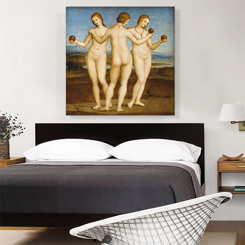 «The Three Graces 1505» par Raphael, reproduction d'art sur toile tendue, H 36 po x l 36 po x 1,5 po