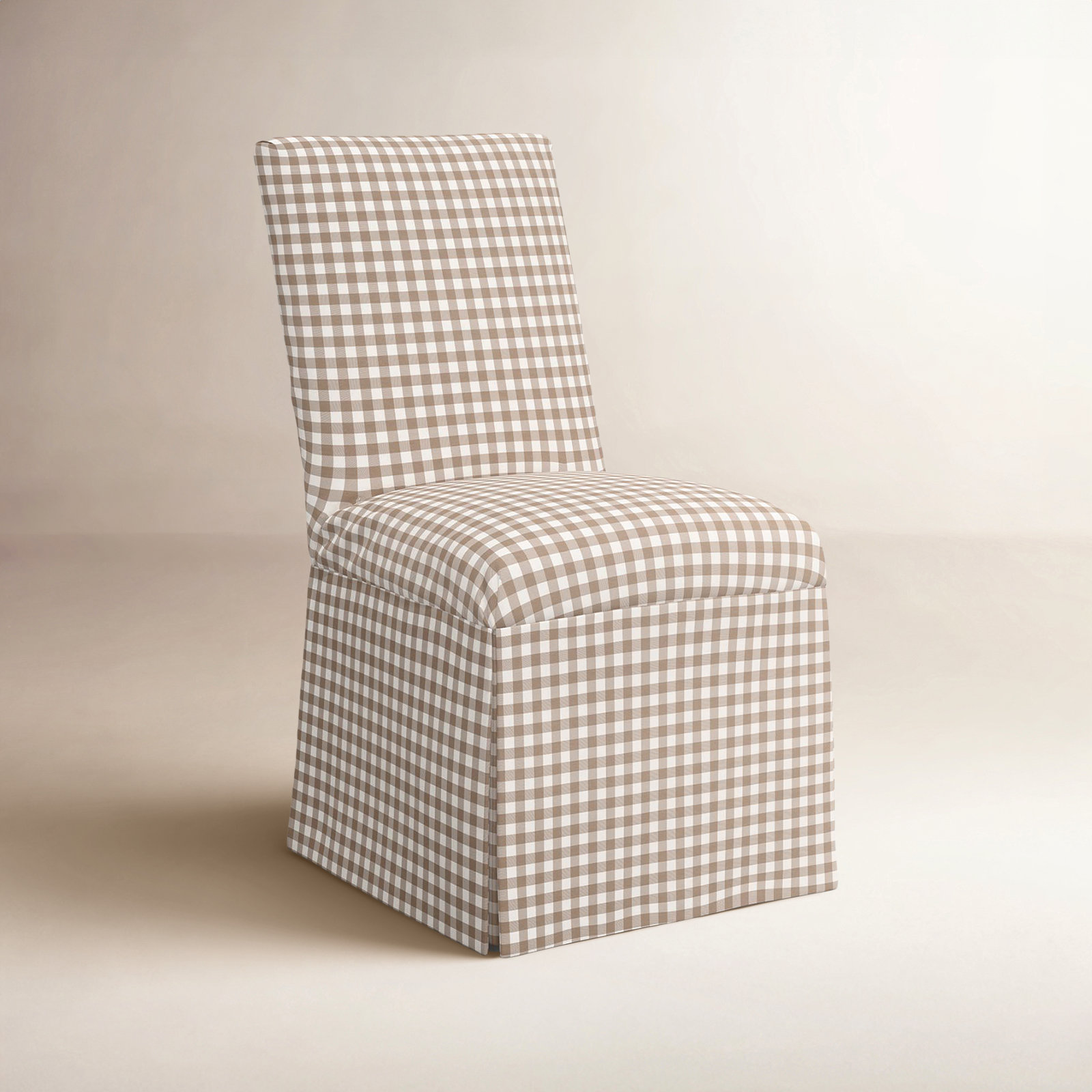 Silvia Parsons Dining Chair, Classic Gingham Tan