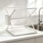 Aluminium White Dish Drainer 33 x 37 x 32 cm with Tray