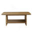 Table basse de salon moderne de 47 pouces, table basse rectangulaire à double couche avec fonction de rangement, conception d'angle arrondi, matériau en bois aggloméré, convient au salon