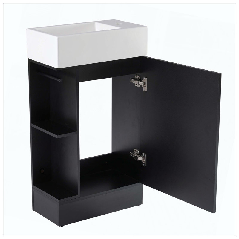 Tablette de meuble-lavabo à deux niveaux pour salle de bain