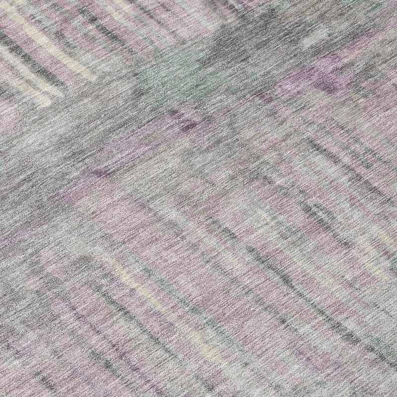 Machine Washable Indoor/Outdoor Chantille ACN2428 Abstract Rug, 10' x 14', Lavender