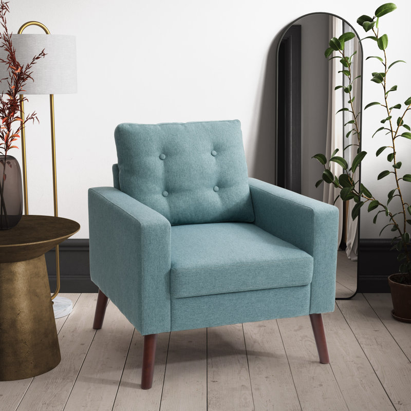 Chaise d'appoint Elwood, Polyester vert