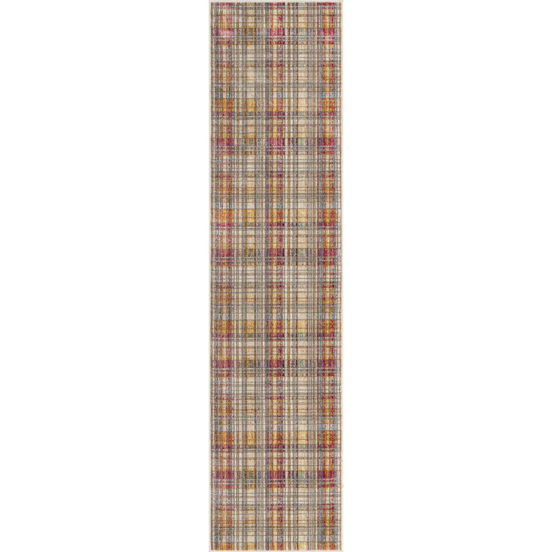 Amiliya Plaid Indoor Rug, Runner 2' x 8'