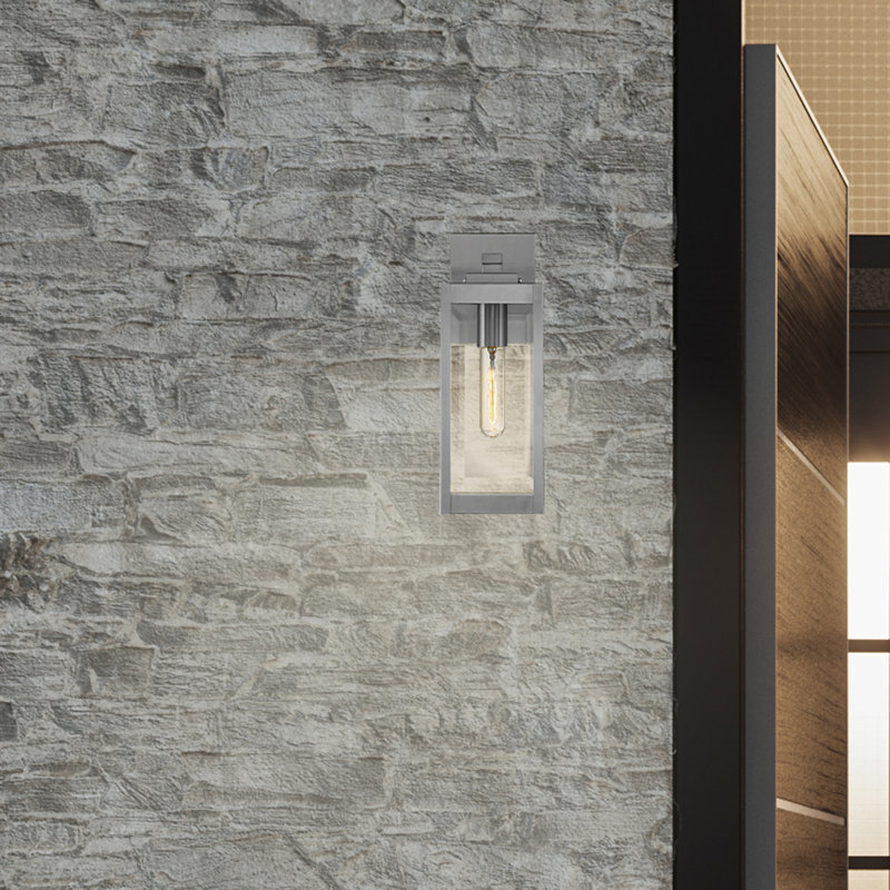 Westover Steel Wall Light, Stainless Steel, 14.25" H x 5" W