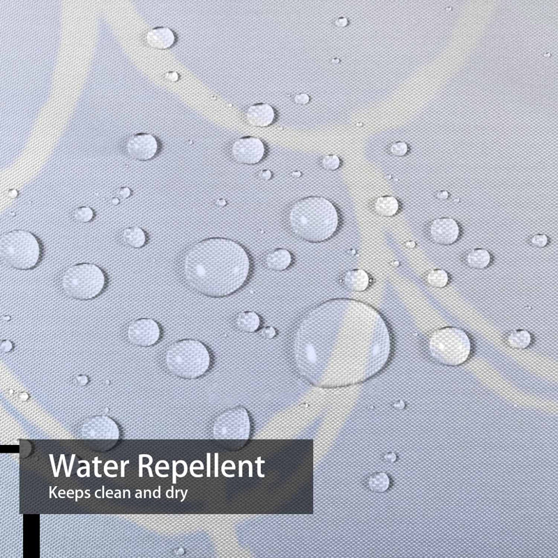 Rideau de douche imperméable avec queue de sirène à 12 crochets, L 72 po x l 84 po