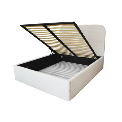 Plum Upholstered Ottoman Storage Bed