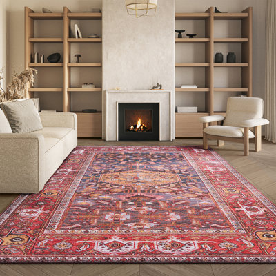 Gullion Southwestern Navy/Rust Area Rug