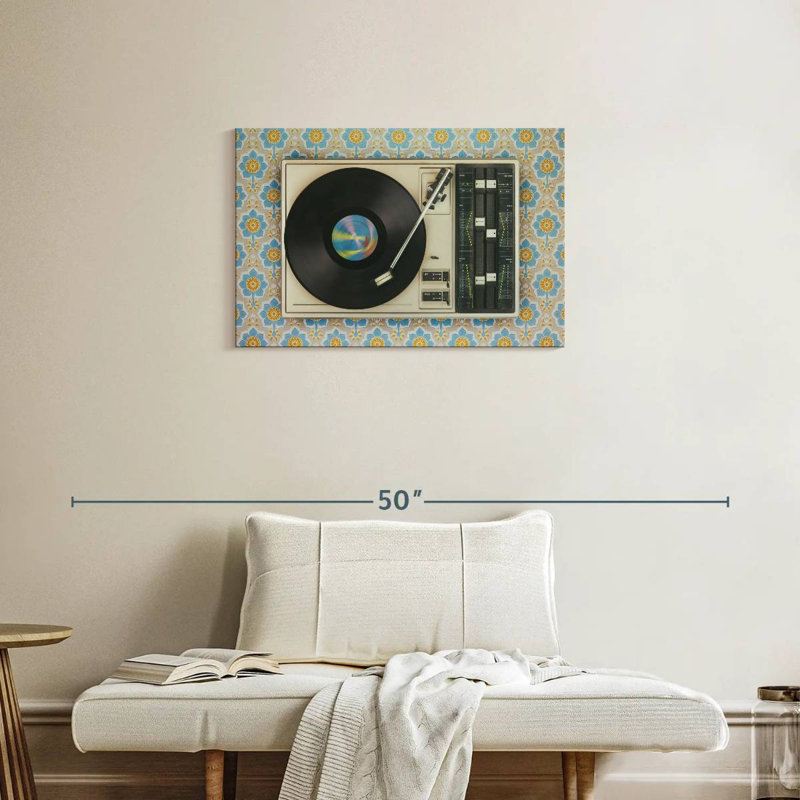 Abarca, vieux disque vinyle, H 20 po x l 30 po