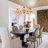 5-head European-american Retro Pendant Light (height Adjustable)