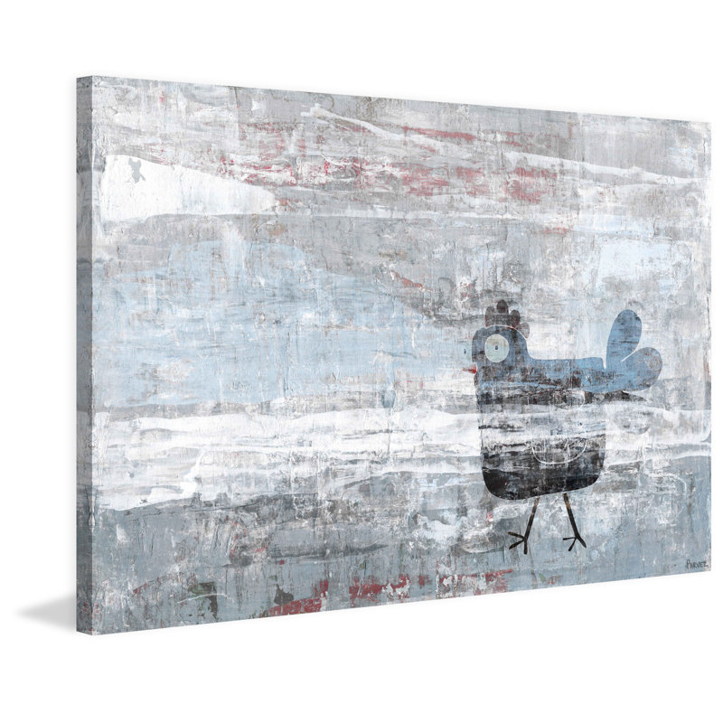 « trouble poule », reproduction d’art sur toile tendue, H 12 po x l 18 po x P 1,5 po