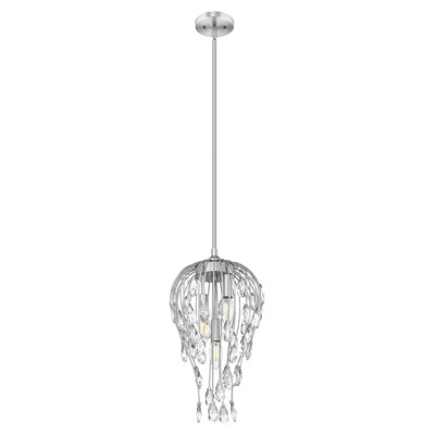 Luminaire suspendu en nickel brossé 3 lumières Gabriella