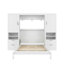 Lit escamotable 4 tiroirs avec garde-robe et tablettes-1489181163