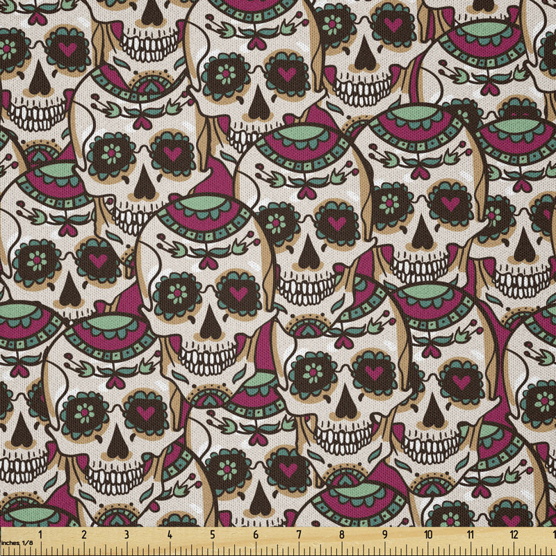 Cyryl Creepy Head Bones with Floral Fabric