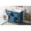 Ensemble de meuble-lavabo 36 po avec lavabo en résine, armoire de rangement en bois massif, ensemble de meuble-lavabo autoportant avec 5 tiroirs et portes à fermeture douce