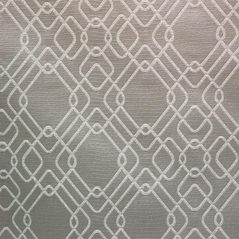 Rigel Fabric | Metallic Modern Square Print Fabric | Drapery & Curtain Fabric, Champagne