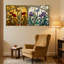Ensemble de 3 reproductions d'art mural sur toile en vitrail-1019461948