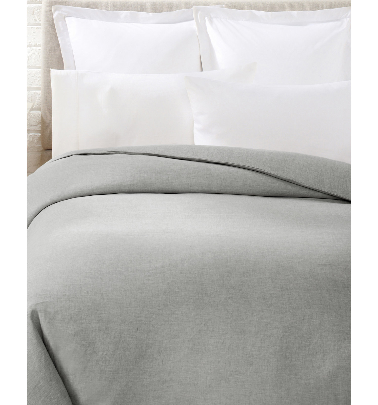 Driscoll Linen Duvet Cover Set, Queen Duvet Cover, Gray