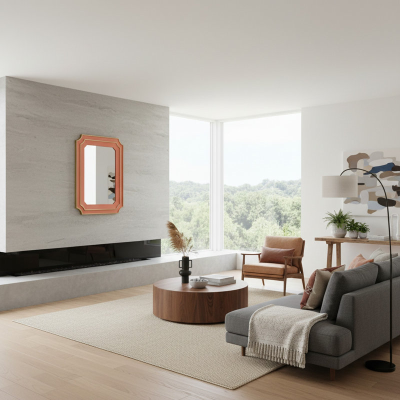 Dante Accent Mirror, Orange