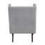 Fauteuil à oreilles en chenille gris tendance, structure en contreplaqué, pièce de décoration de salon, style rehaussé-621242531